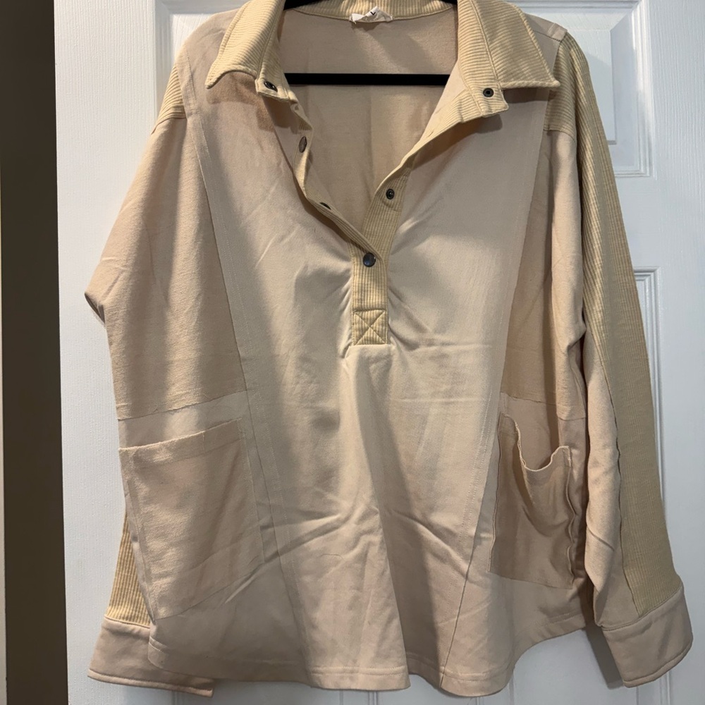 ANDREE BY UNIT Beige Button Down Shirt